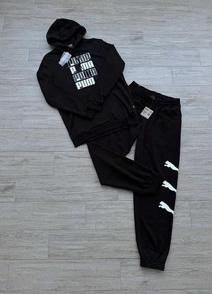 Оригинальн! сша! мужские спортивные костюмы puma ess+ logo в новом состоянии без флиса