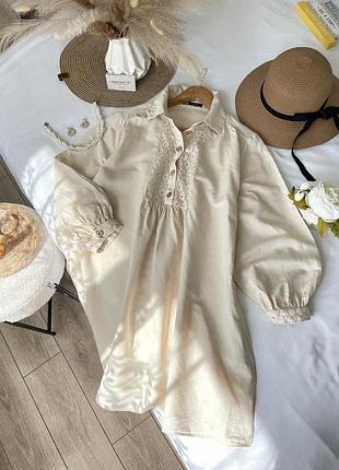 Натуральна бавовняна сукня плаття zara/ зара