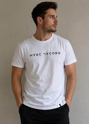 Marc jacobs upside down logo t-shirt чоловіча базова футболка