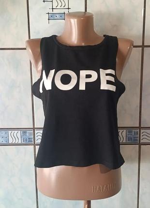 Черный топ с надписью hope