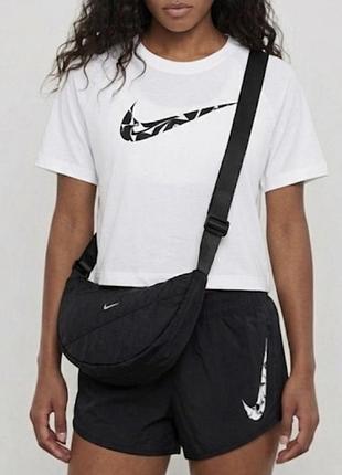 Nike nk aura crescent crossbody оригинал черная сумка кроссбоди найк,чорна nike оригінальна сумка