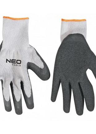 Робочі рукавички із захистом долоні neo tools 97-601 з латексним покриттям xl
