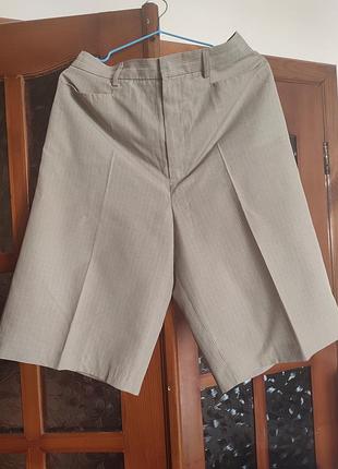 Жіночі широкі літні шорти (колоти) marks & spencer, розмір 14 / l / eu 42. колір світло-бежевий меланжевий відтінок. вироблено в: марокко