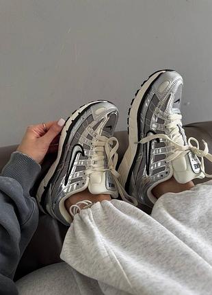 Жіночі кросівки nike p-6000 | silver metallic premium
