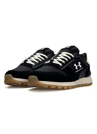 Чоловічі кросівки under armour essential runner black white