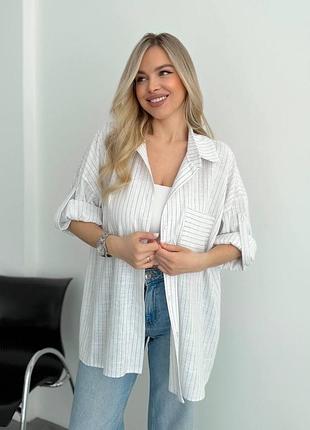 Жіноча лляна сорочка натуральний льон
