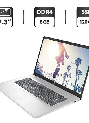 Ноутбук б-класс hp 17-cp0636ng / 17.3" (1600x900) tn / amd athlon gold 3150u (2 (4) ядра по 2.4 - 3.3 ghz) / 8 gb ddr4 / 120 gb