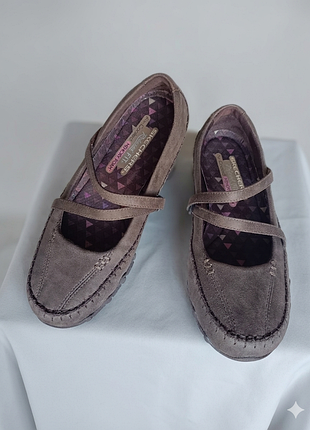 Жіночі туфлі мокасини skechers relaxed fit air-cooled memory foam розмір 38 (устілка 25 см)