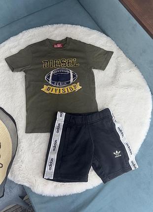 Набір комплект костюм літній футболка diesel шорти adidas на хлопчика 5-6 років