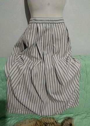 Широкая юбка в полоску
