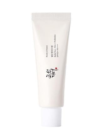 Сонцезахисний крем з пробіотиками — beauty of joseon relief sun: rice + probiotic spf50+ pa++++