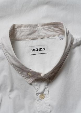 Kenzo paris white cotton dress button up shirt оригінал [smh017220]