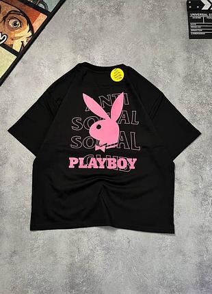 Футболка anti social club x play boy