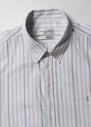 Ysl yves saint laurent vintage striped button up shirt long sleeve  [smh017221]