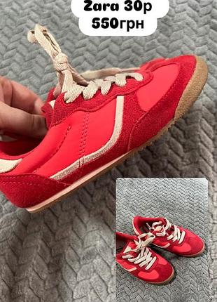 Дитячі кросівки zara 30p червоні