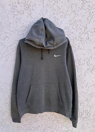 Худі nike оригінал сіре кофта з капюшоном спортивна найк толстовка