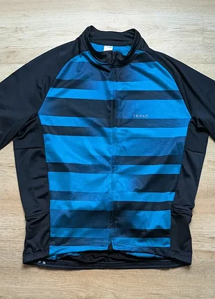 Велоджерсі triban rc100 чоловіче xl синє decathlon