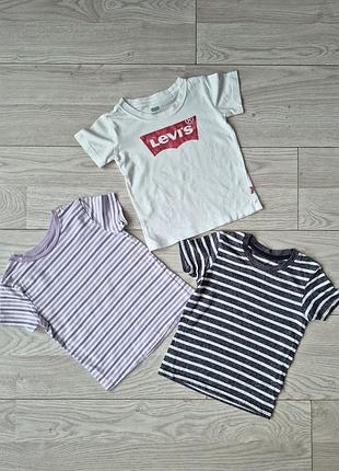 Набор футболок levi's, primark 2 года