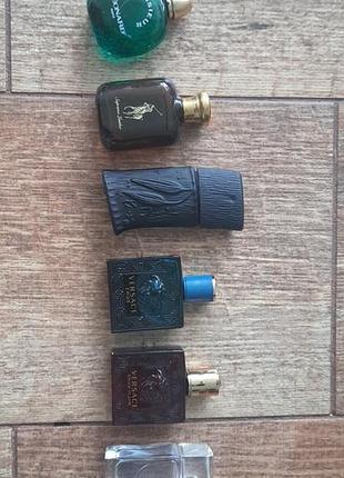 Набор мужских миниатюр парфюма kenzo, versace, polo ralph lauren, leonard винтаж оригинал