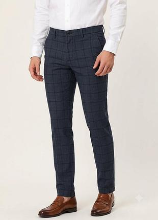 Брюки чинос hugo boss schino-slim в клетку (оригинал) размер 33/32