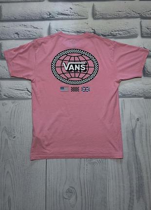 Футболка vans рожева м з принтом, б/в з дефектами
