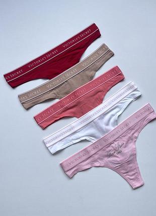 Трусики вікторія сікрет victoria's secret труси стрінги комплект
