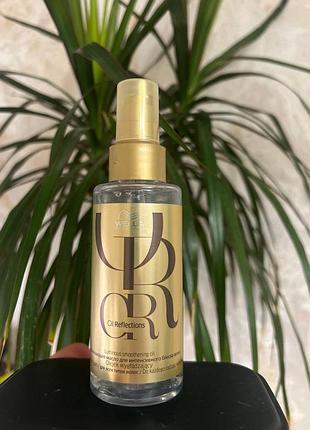 Олія для волосся wella professionals oil reflections 100 мл, професійна олія для блиску та гладкості волосся