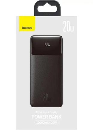 Портативний акумулятор baseus bipow digital display fast charge power bank 10000mah 20w