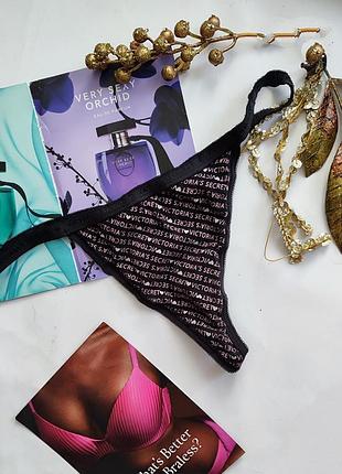 Хлопковые трусики стринги victoria’s secret m l 40 42
