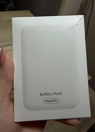 Магнітний зовнішній акумулятор (power bank), сумісний з технологією magsafe для iphone
