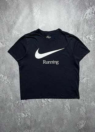 Vintage винтажная футболка nike найк big swoosh logo size xl размер хл