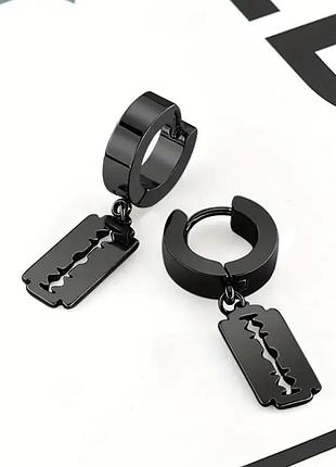 Сережки колечком лезо stainless steel (медична сталь) діаметр 1,3 см. довжина 3,5 см.