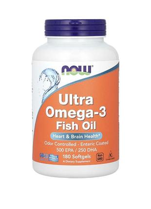 Now , рибʼячий жир з omega 3 , 180 капсул