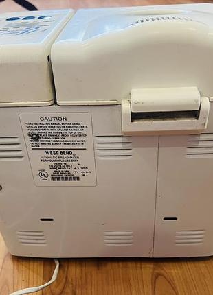 Хлібопічка west bend automatic bread & dough maker 6