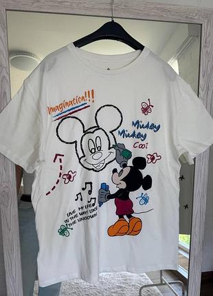 Розпродаж 🏷 оверсайз футболка з принтом мікі маус mickey mouse