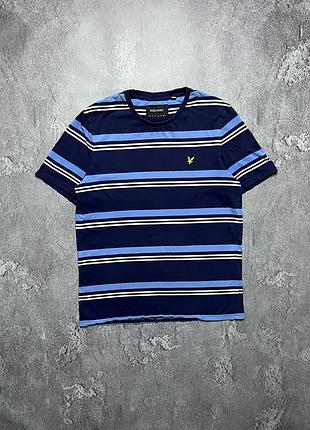 Vintage винтажная футболка lyle scott лайл скотт big logo casual кэжуал size l размер л