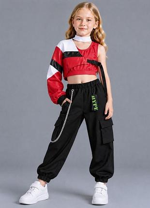 Дитячий танцювальний костюм hip-hop,  джаз-фанк, денсхол,  хіп-хоп, jazz  
розмір 122, 128