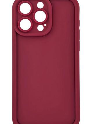 Чохол shock case для apple iphone 15 pro max бампер силіконовий колір бордовий