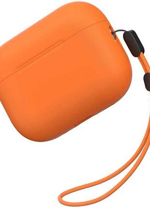 Силиконовый футляр blueo liquid silicone для наушников airpods pro 3 orange