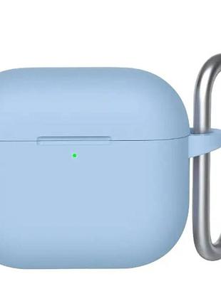 Силиконовый футляр blueo liquid silicone для наушников airpods 4 sky blue
