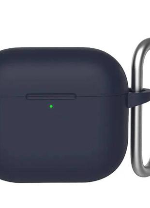 Силиконовый футляр blueo liquid silicone для наушников airpods 4 deep blue