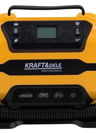 Компрессор автомобильный с фонариком kraft&dele 12/230v kd3441