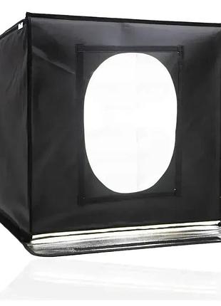 Фотобокс lumerty 80х80х80см для предметной съемки с led подсветкой