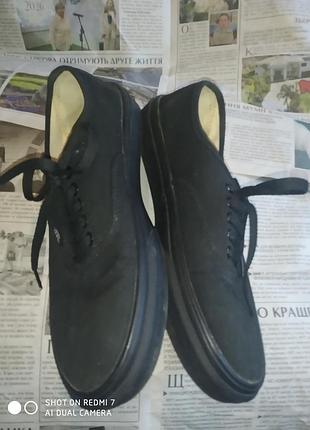 Черные кеды vans authentic black/black 43 для скейтеров 4
