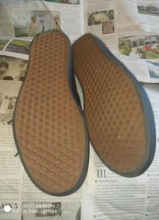Черные кеды vans authentic black/black 43 для скейтеров 6
