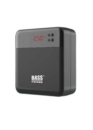 Мини-компрессор автомобильный со светодиодной лампой и набором насадок bass polska 4523