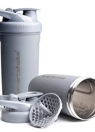 Шейкер спортивний smartshake металевий reforce stainless steel 30oz/900ml gray