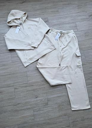 Оригінал! сша! жіночі спортивні костюми puma elevated essentials jacquard 690348-87 у новому стані