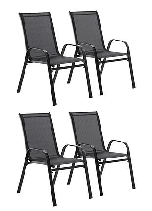 Комплект садовых стульев zko-s-2-ylst-013-4cz черный, 4 шт.