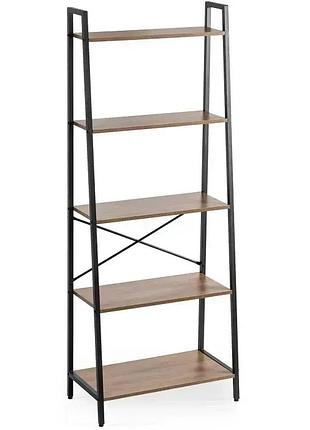 Стеллаж mebel elite erva орех / черный